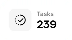 Tasks completed counter in Growy